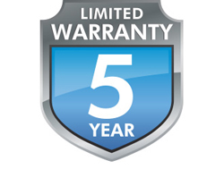 5 Year Limited Warranty